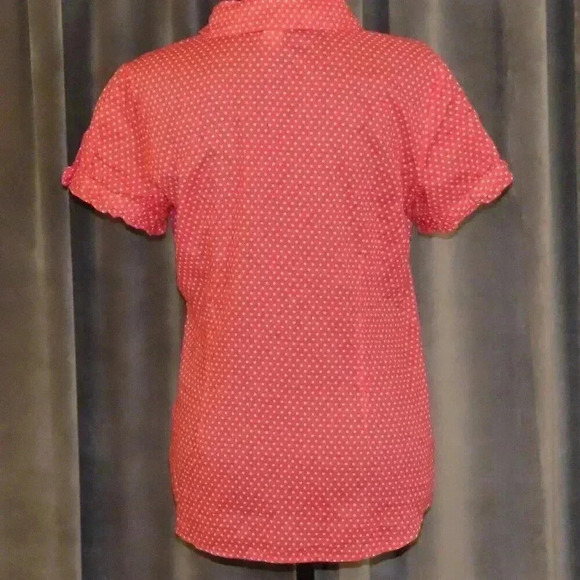 American Eagle Outfitters Womens Red Polka Dot Short Sleeve Short NWT - Picture 4 of 12
